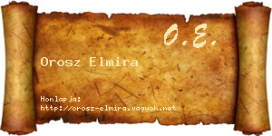 Orosz Elmira névjegykártya